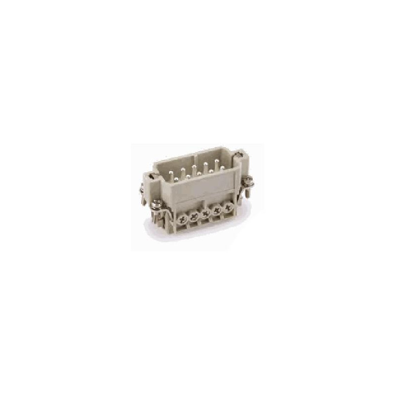 Insert HA, Raccordement à vis, mâle, 10 pin, 16A, Polycarbonate, 10A 